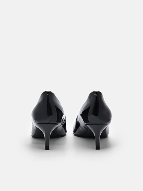 PEDRO Icon Leather Heel Sandals, Black