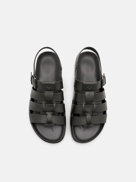 Sandal Kulit Caged Backstrap, , hi-res