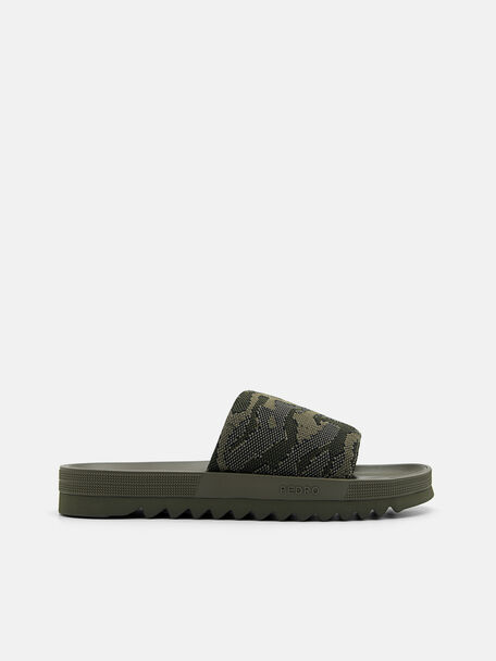 Fabric Slide Sandals, Multi, hi-res