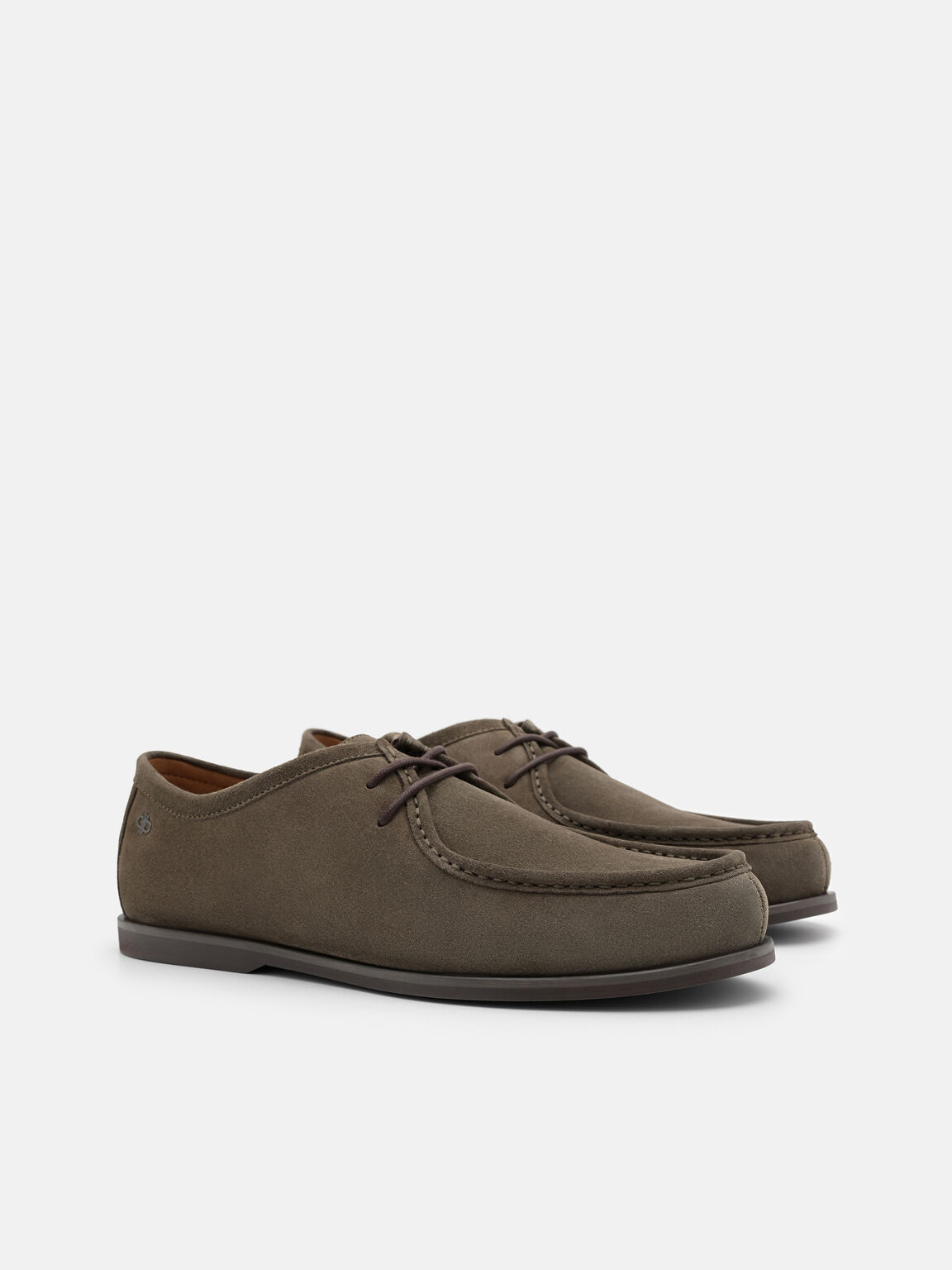 Suede Moc-Toe Derby Shoes, 