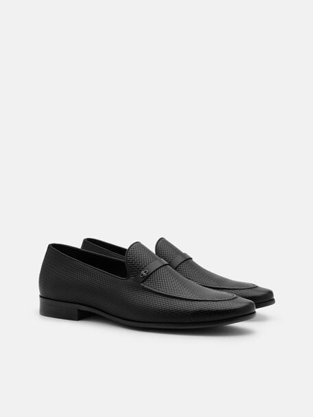Woven Leather Loafers, 