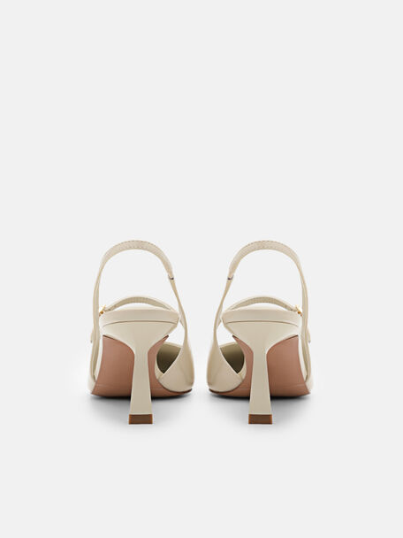 PEDRO Icon Leather Heel Sandals, Black