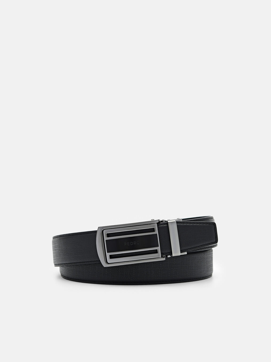 Sabuk Otomatis Kulit Timbul, , hi-res