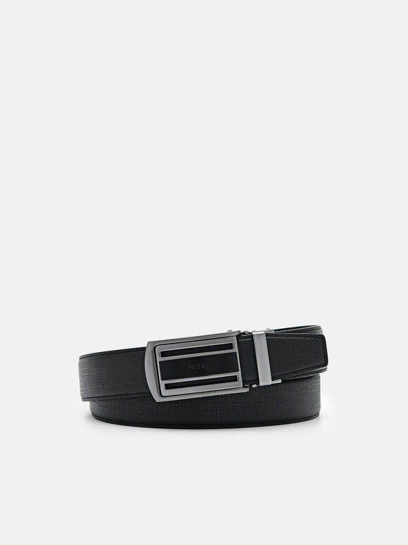 Sabuk Otomatis Kulit Timbul, , hi-res