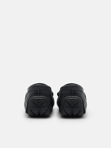 PEDRO Icon Leather Heel Sandals, Black