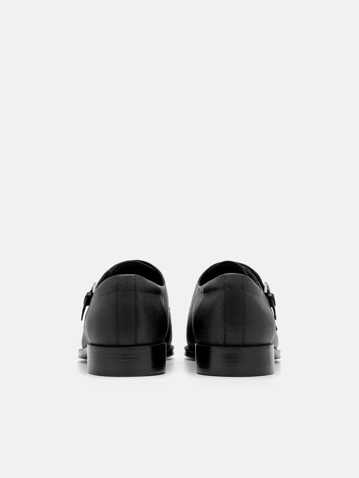 Saffiano Leather Double Monkstrap Shoes, , hi-res