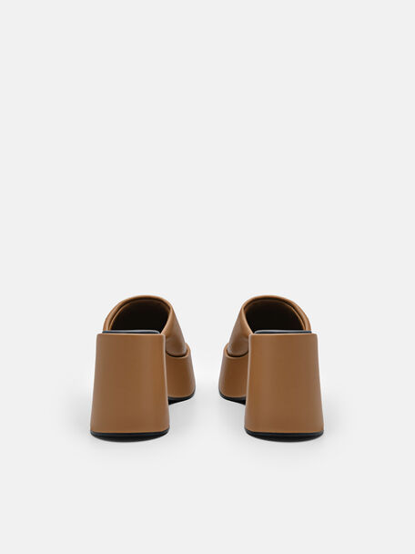 PEDRO Icon Leather Heel Sandals, Black