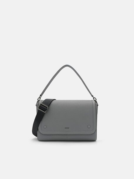 Patrice Tumbled Leather Messenger Bag, 