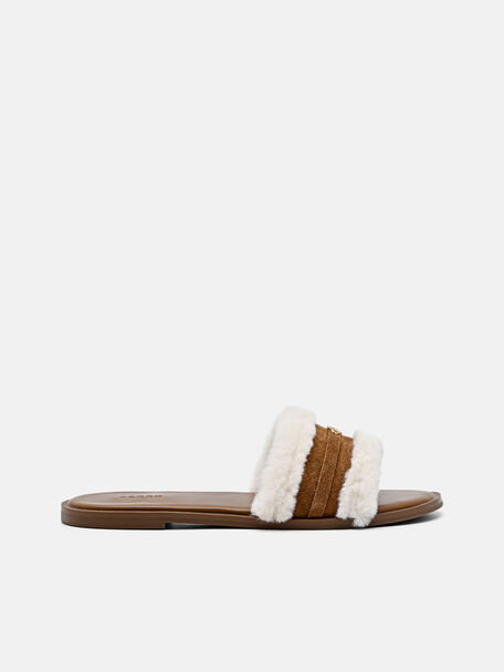 Sandal Slide Suede, , hi-res