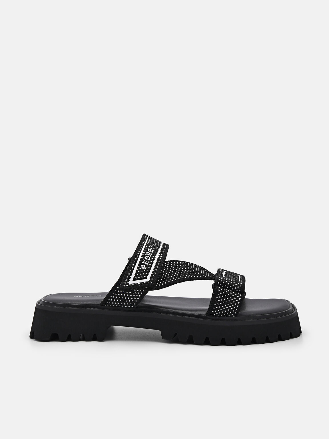 Ronni Knitted Sandals, Black, hi-res