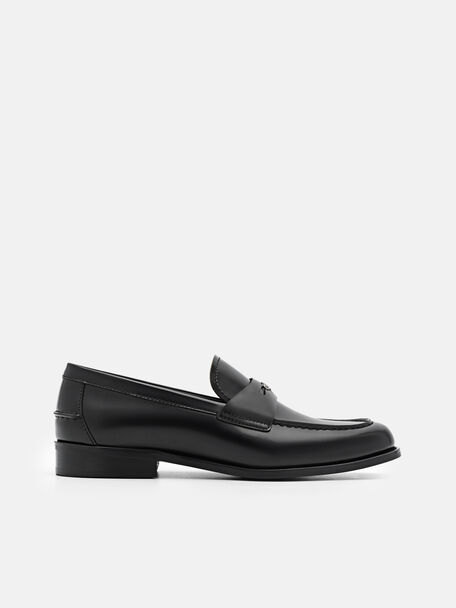 PEDRO Icon Leather Heel Sandals, Black