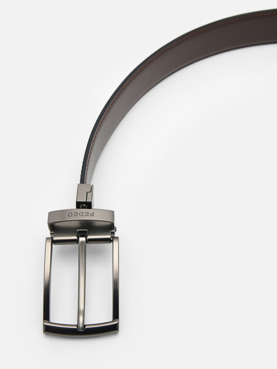 Leather Reversible Pin Belt, 