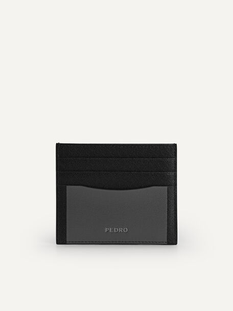 Full-Grain Leather Cardholder, Black, hi-res