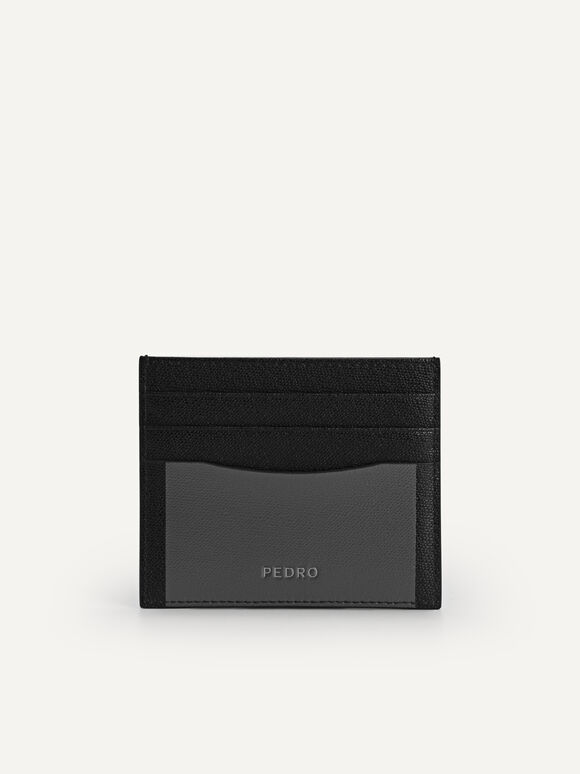 Full-Grain Leather Cardholder, Black, hi-res