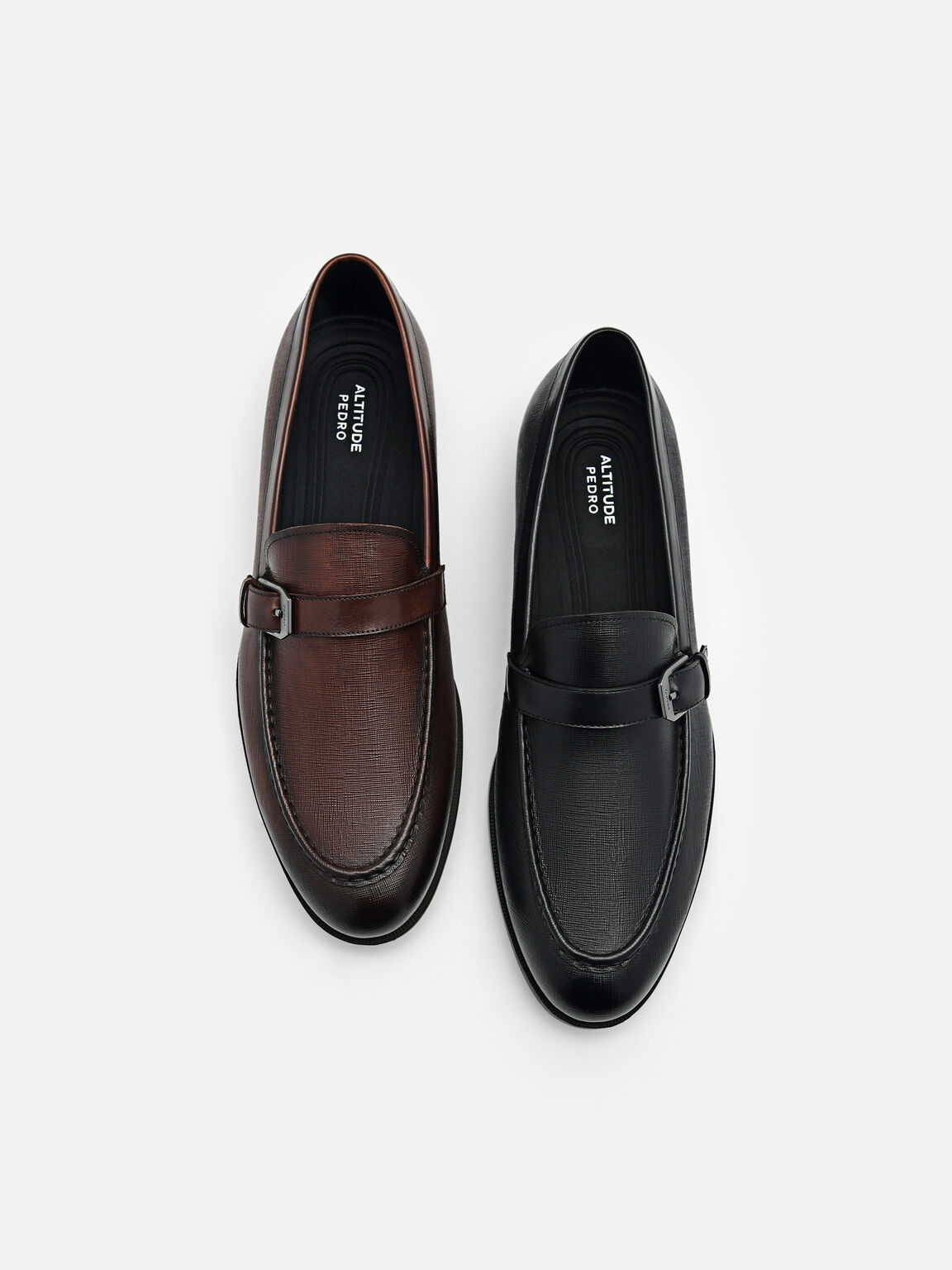 Altitude Lightweight Saffiano Leather Loafers, 