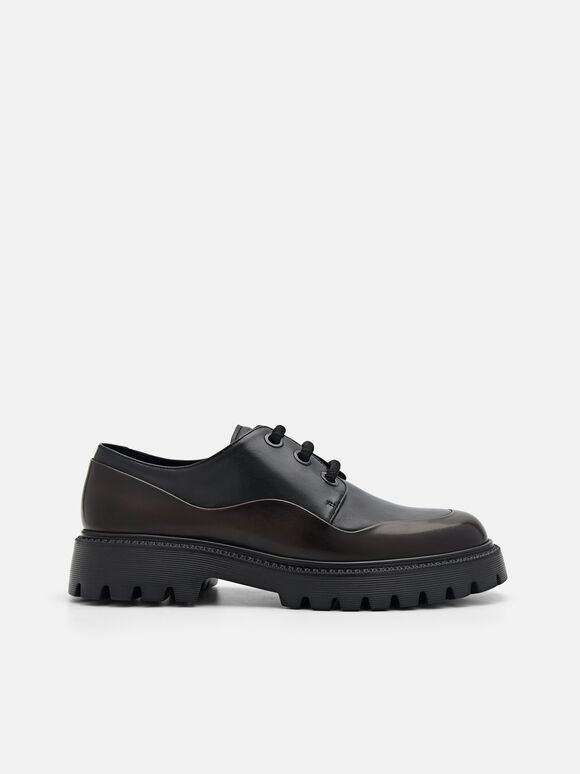 PEDRO Icon Leather Derby Shoes, Black, hi-res