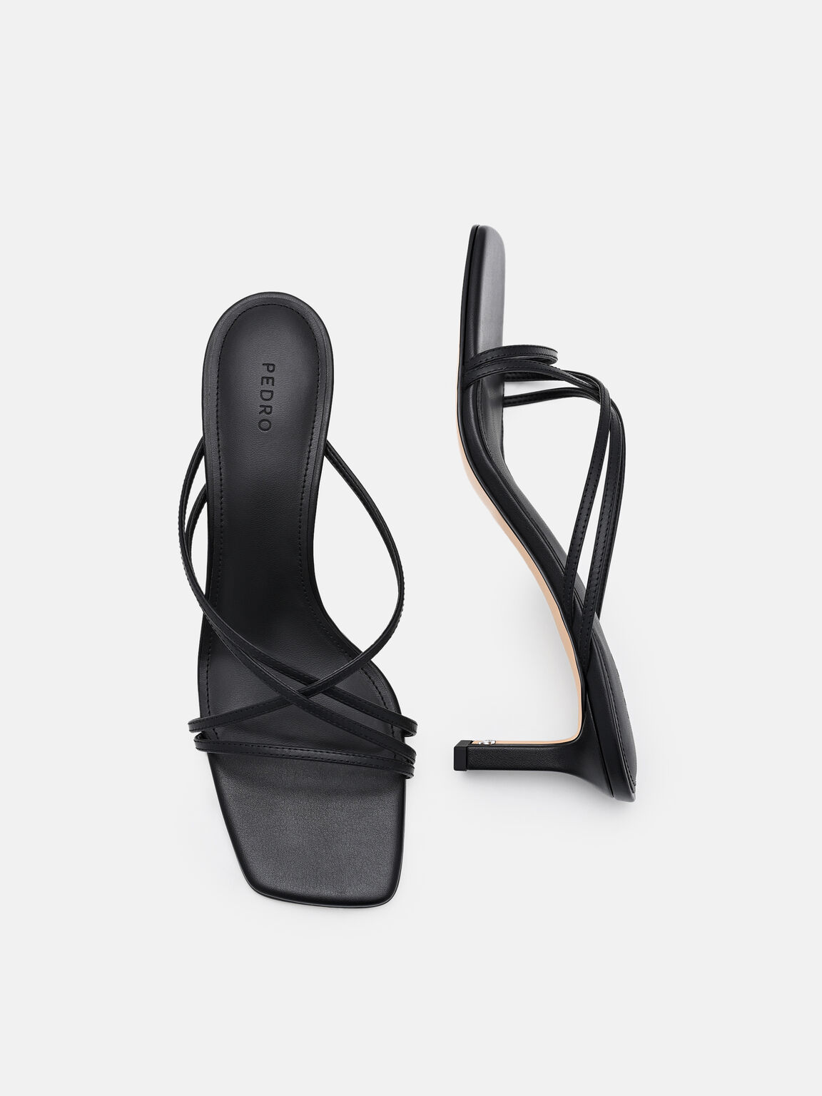 Sydney Sandal Hak Kulit, 