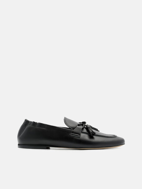 Leather Tassel Loafers, , hi-res