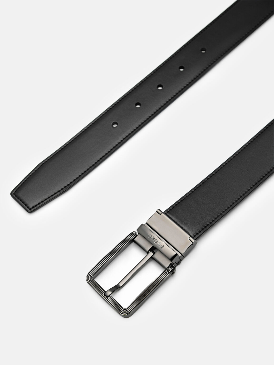 PEDRO Icon Leather Reversible Pin Belt, 