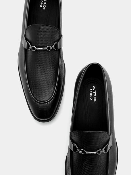 PEDRO Icon Leather Heel Sandals, Black