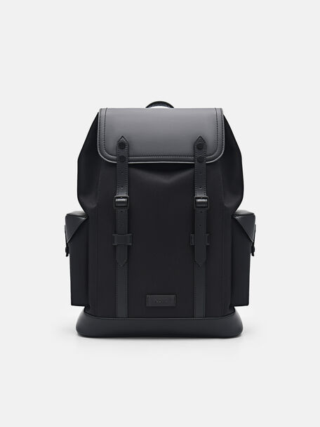 Jones Nylon Backpack, Black, hi-res