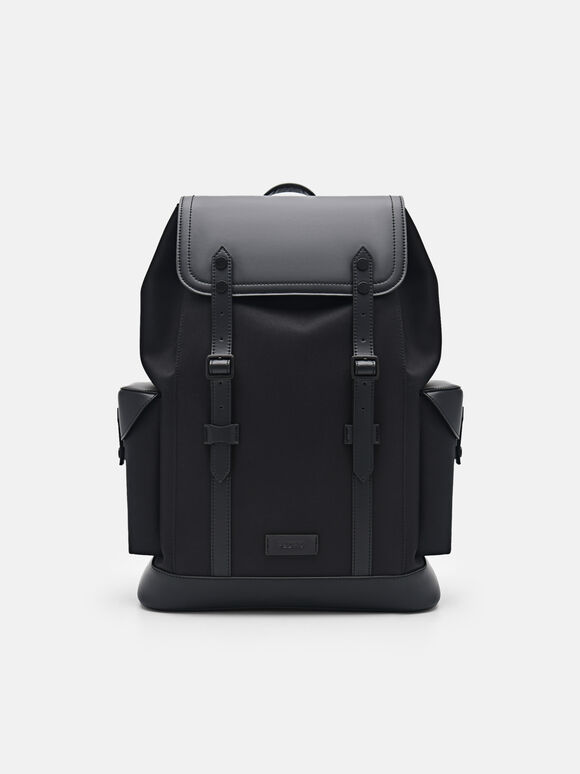 Jones Nylon Backpack, Black, hi-res
