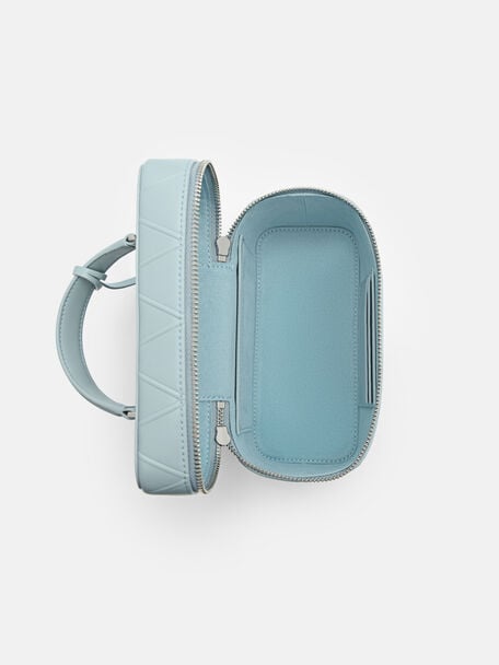 PEDRO Icon Leather Heel Sandals, Black