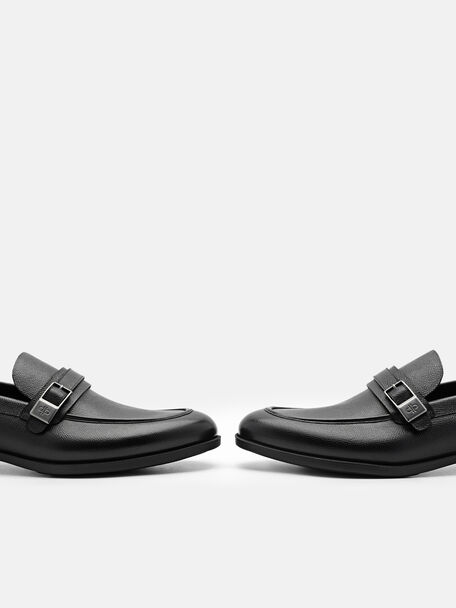 PEDRO Icon Leather Heel Sandals, Black