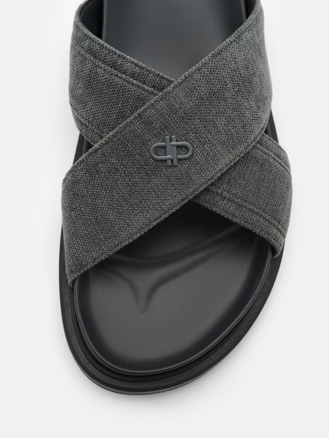 Velvet Cross Sandals, , hi-res