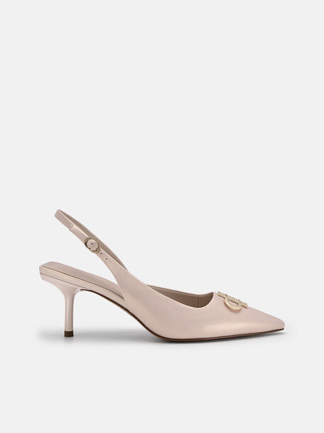 Pumps Slingback Kulit Ikon PEDRO, 