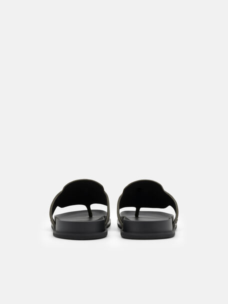 Suede Penny Thong Sandals, , hi-res
