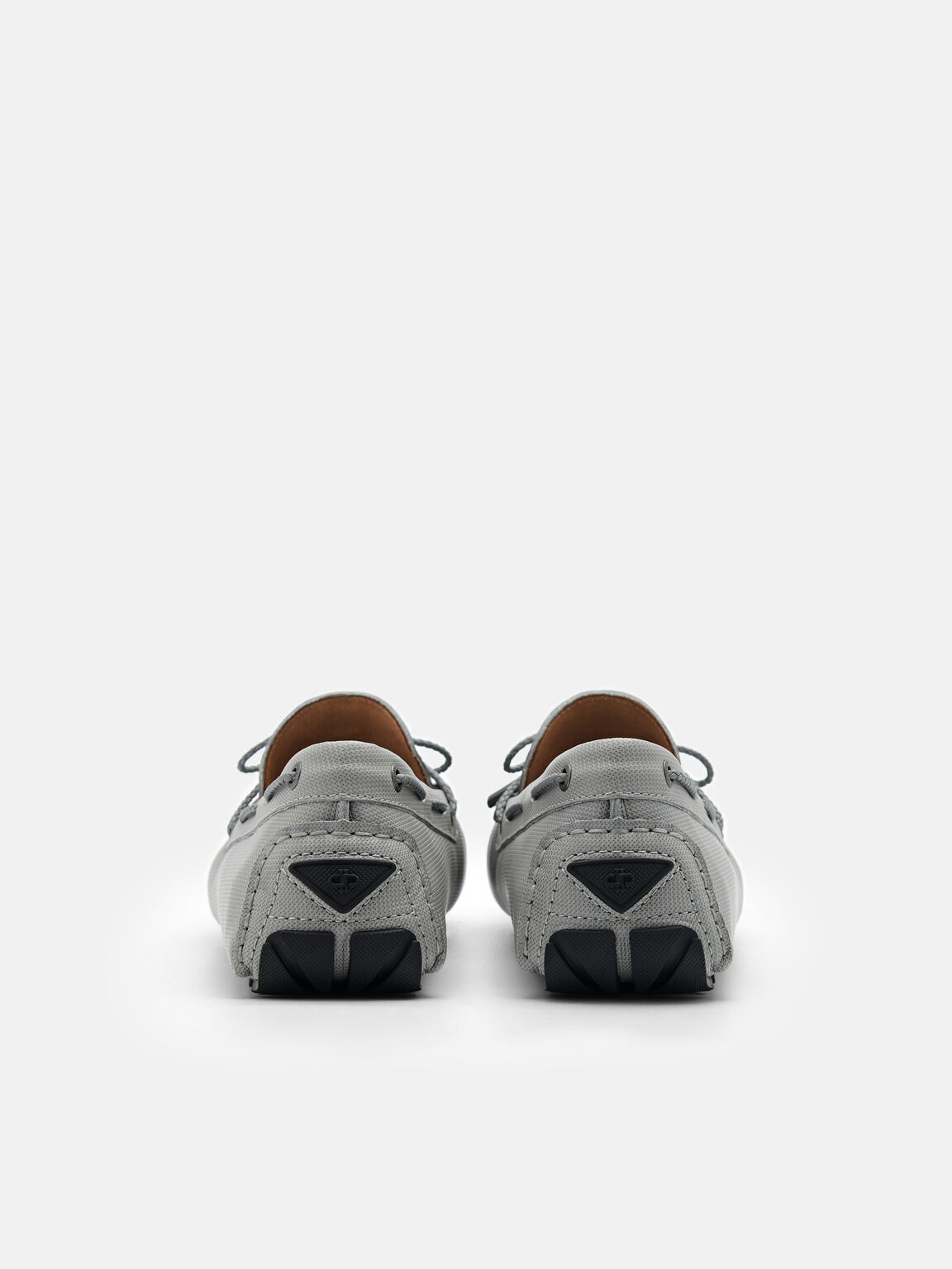 Sepatu Driving Bow Kulit Saffiano, 
