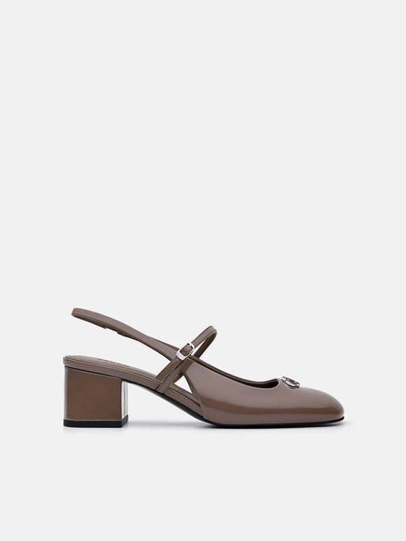 PEDRO Studio Pumps Slingback Kulit Patent, 