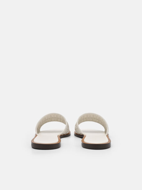 Sadie Woven Slide Sandals, , hi-res