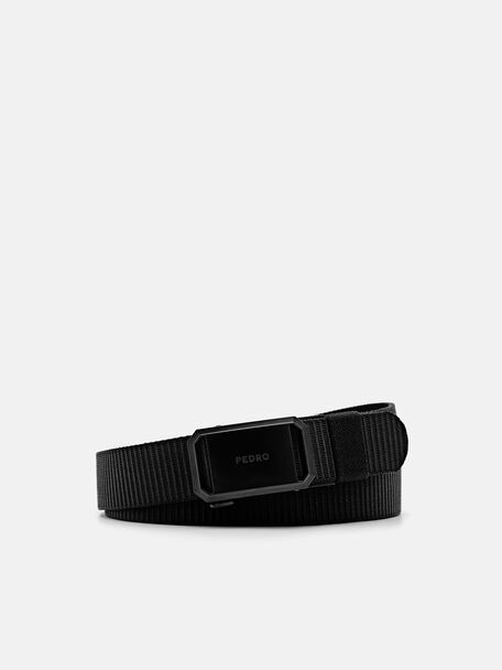 Sabuk Otomatis Nilon, Black, hi-res