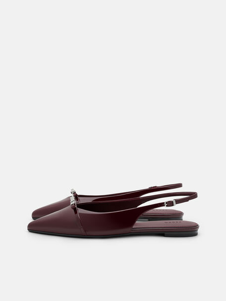 Sepatu Flat Slingback Kulit Jeanine, , hi-res