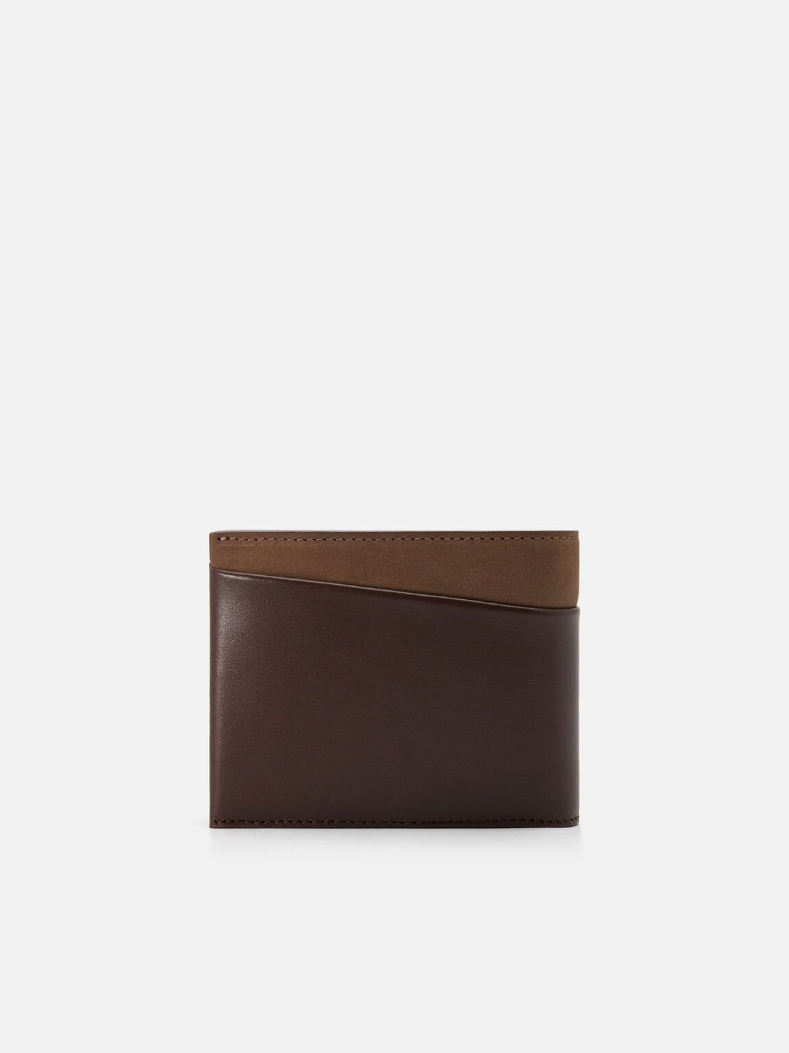 Nubuck Leather Bi-Fold Wallet with Insert, 