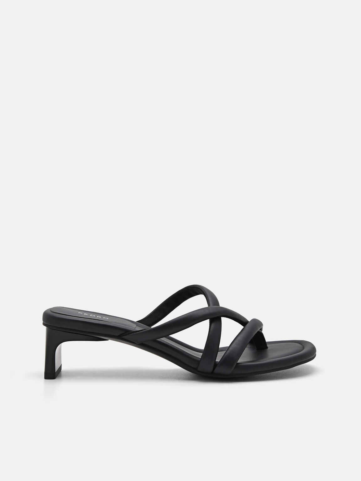 Izzie Heel Sandals, Black, hi-res