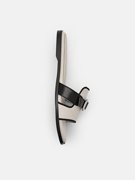 PEDRO Icon Leather Heel Sandals, Black
