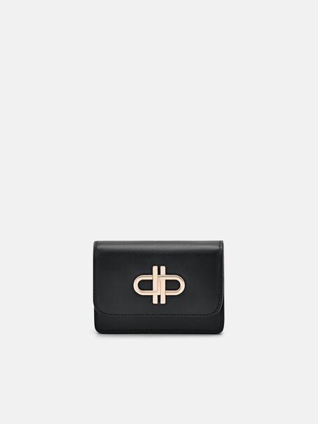 Tempat Kartu Lipat Dua Kulit PEDRO Icon, Black