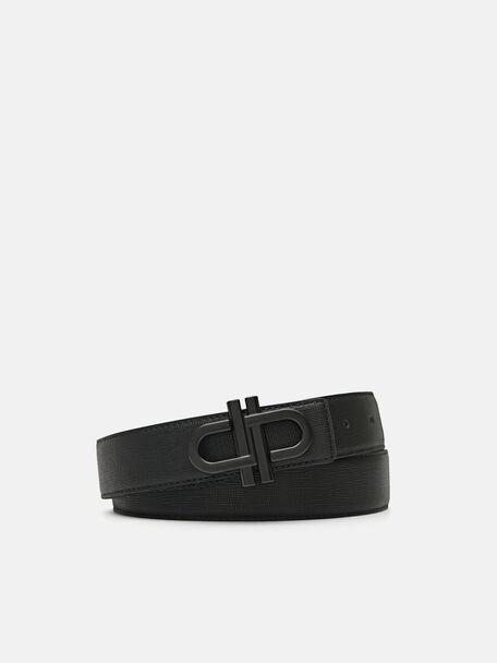 PEDRO Icon Reversible Leather Tang Belt, Black, hi-res