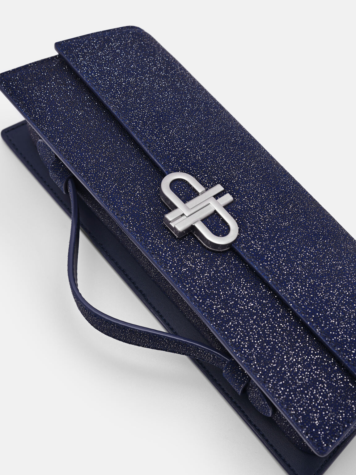 PEDRO Icon Glitter Suede Clutch Bag, 