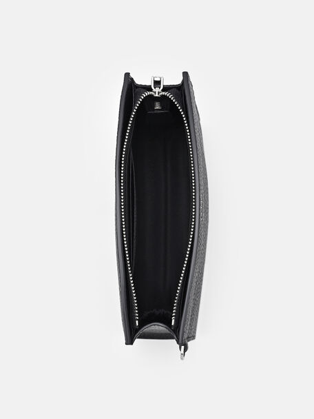 Pouch Kulit dengan Ritsleting, 