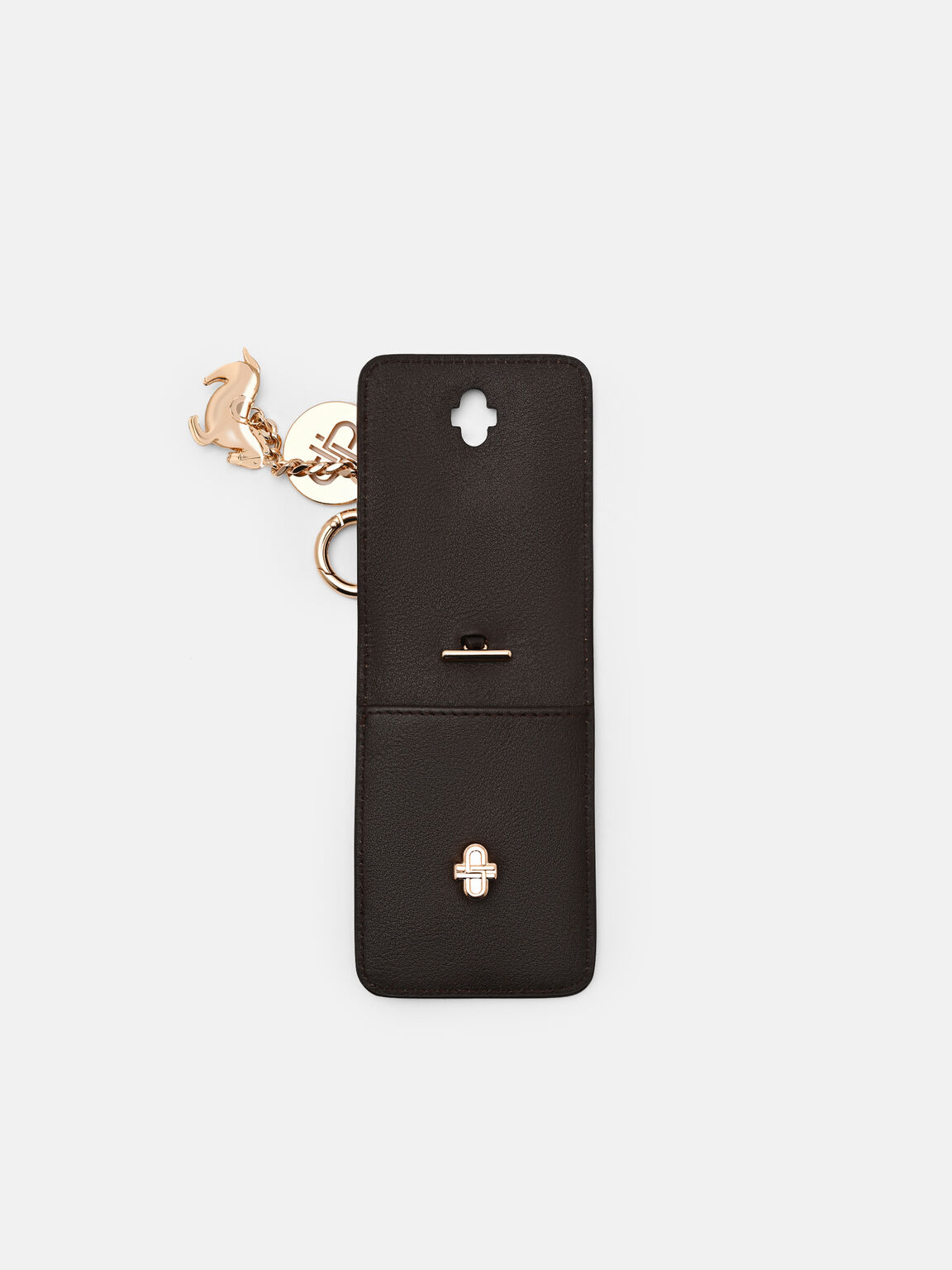 Horse Charm Leather Card Holder, 