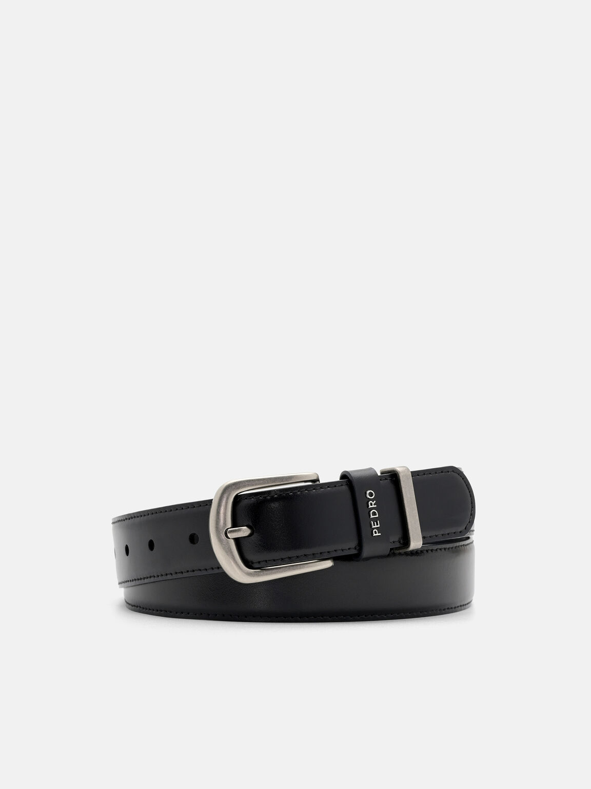Ikat Pinggang Kulit Slim Pin, , hi-res
