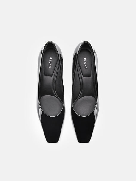 PEDRO Icon Leather Heel Sandals, Black