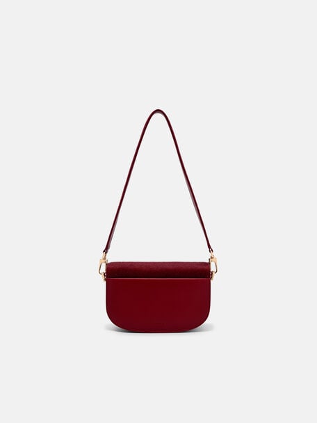 Duet Calf Hair Shoulder Bag, , hi-res