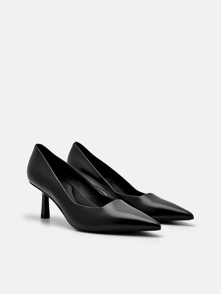 PEDRO Icon Leather Heel Sandals, Black PEDRO Icon Leather Heel Sandals, Black