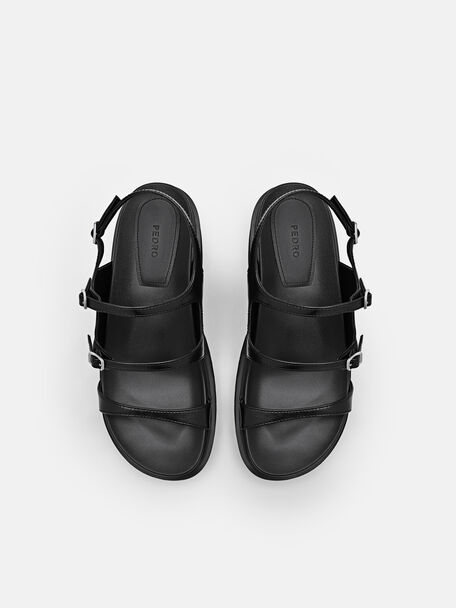 PEDRO Icon Leather Heel Sandals, Black PEDRO Icon Leather Heel Sandals, Black