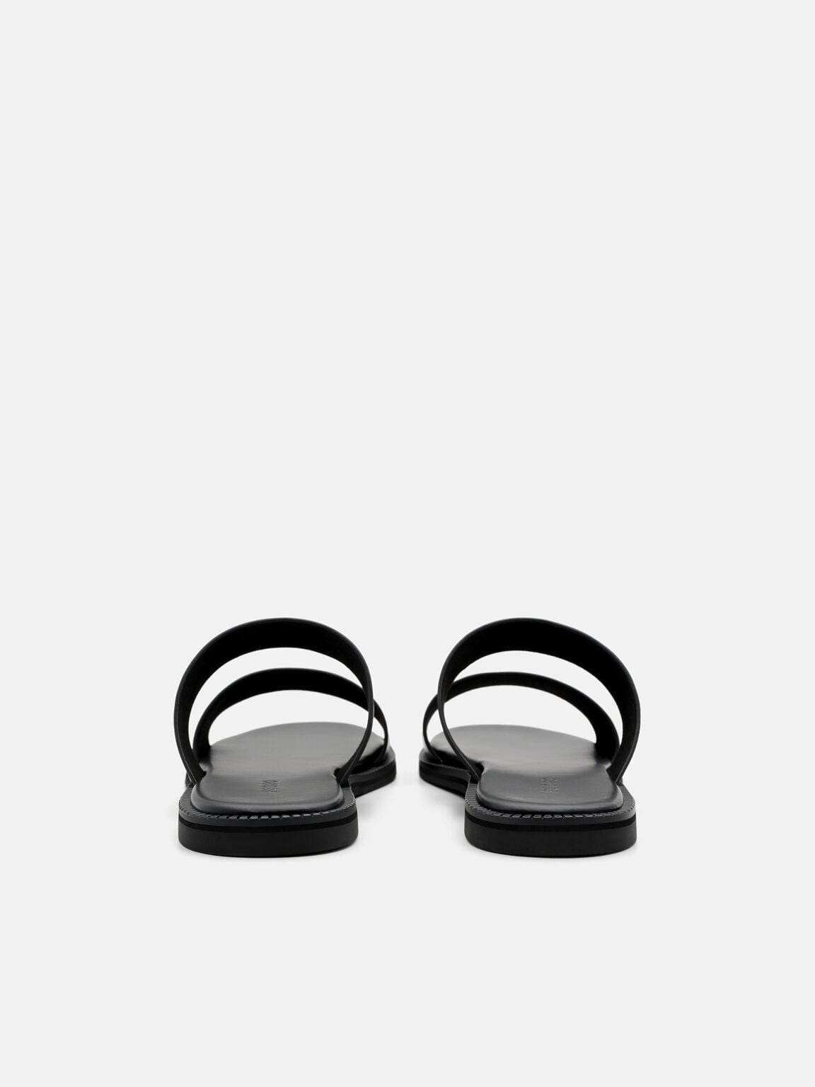 Leather Double-Strap Slide Sandals, , hi-res